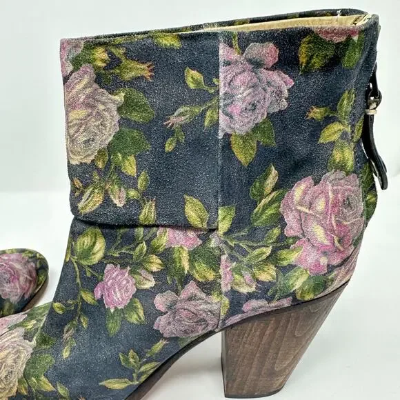 Rag & Bone Floral Newburyport Suede Ankle Boots, GUC, Size 7.5, MSRP $545 - Picture 8 of 12